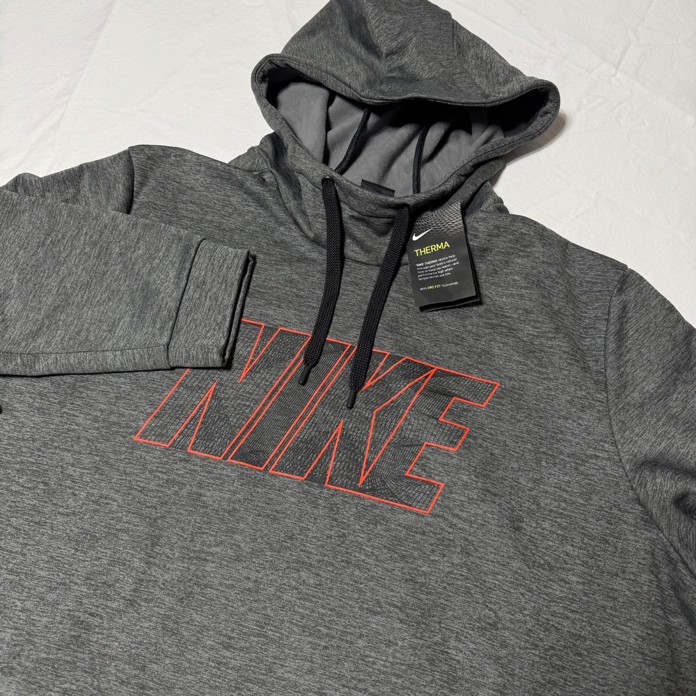 NWT Nike Therma Fleece Pullover Training Performance Hoodie Grey XXL